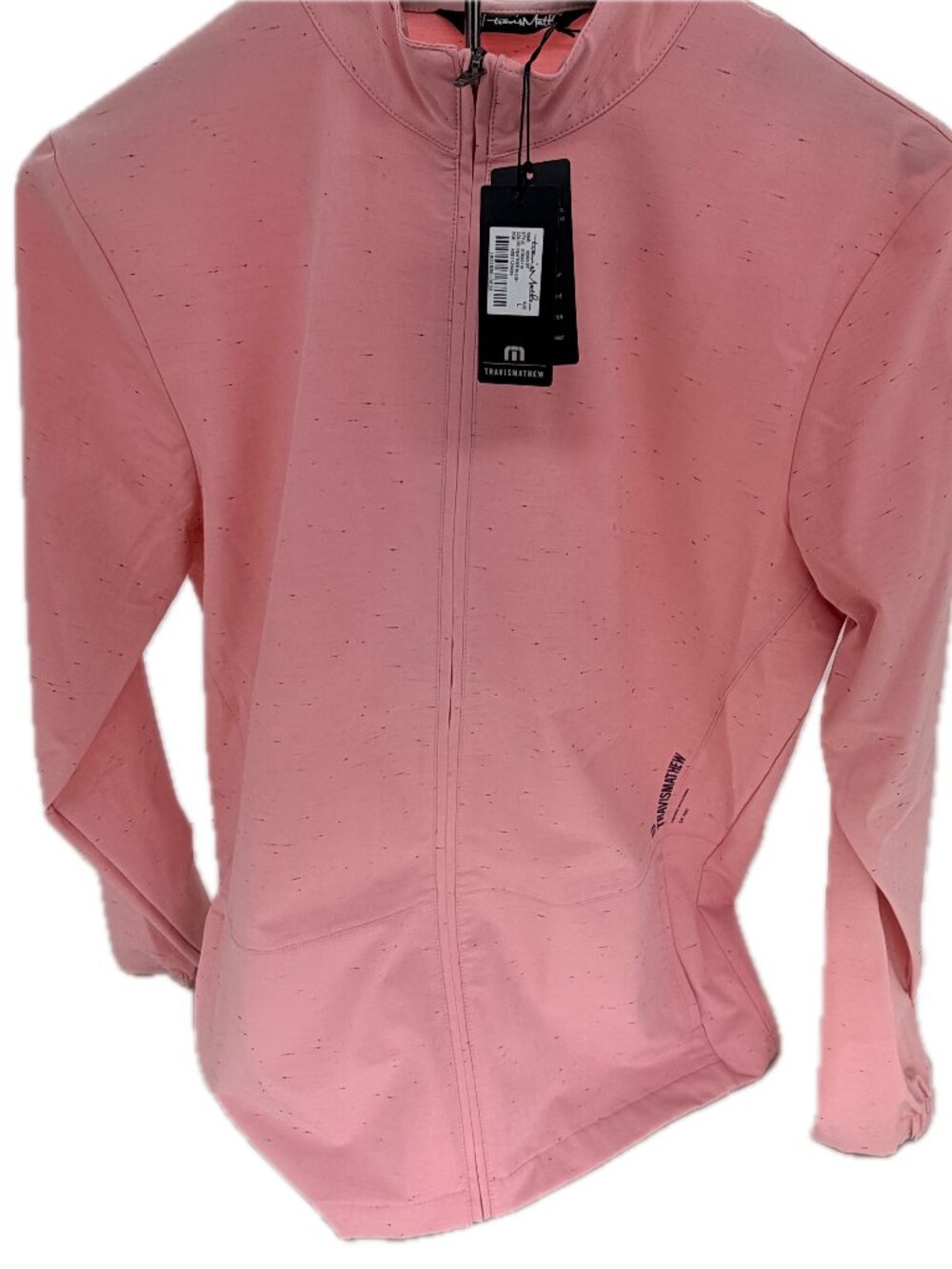 Going off full zip jacket. Color Heather blush – size large